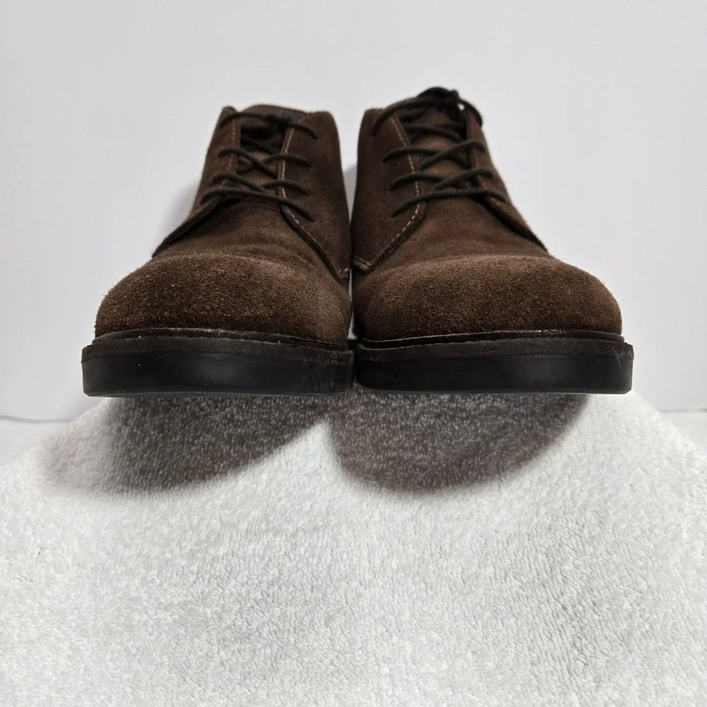 Collection By Clarks Lace Up Chukka Boots Suede Mens Size 11 Color Brown EUC